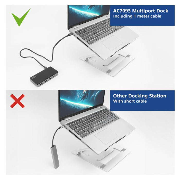 EAN 8716065557107 - ACT AC7093 base para portátil y replicador de puertos Alámbrico USB 3.2 Gen 1 (3.1 Gen 1) Type-C Negro, G imagen 6
