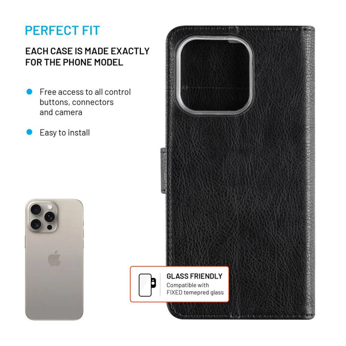 EAN 8591680170067 - FIXED Opus funda para teléfono móvil 16 cm (6.3") Folio Negro imagen 3