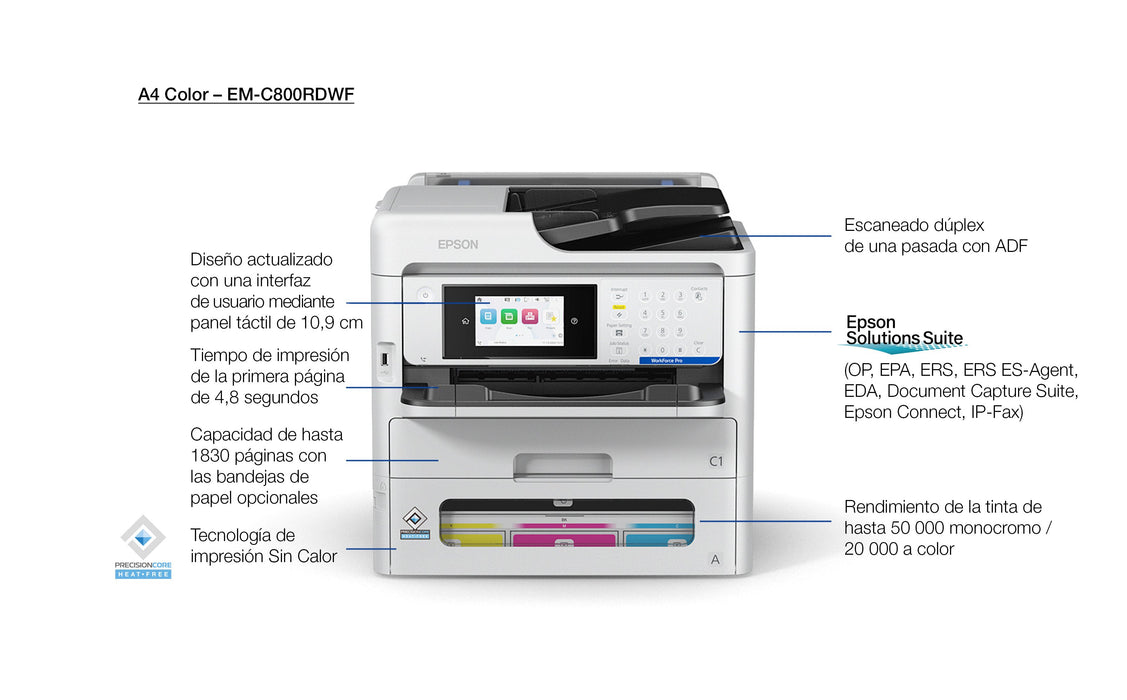 EAN 8715946715797 - Epson WorkForce Pro EM-C800RDWF Inyección de tinta A4 4800 x 1200 DPI 35 ppm Wifi imagen 1