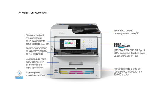 EAN 8715946715797 - Epson WorkForce Pro EM-C800RDWF Inyección de tinta A4 4800 x 1200 DPI 35 ppm Wifi imagen 1