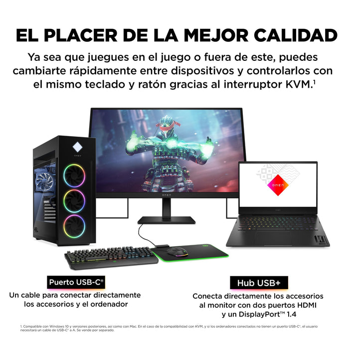 EAN 0197029616210 - OMEN by HP 27 inch UHD 144Hz Gaming Monitor - OMEN 27k pantalla para PC 68,6 cm (27") 3840 x 2160 Pixeles imagen 17