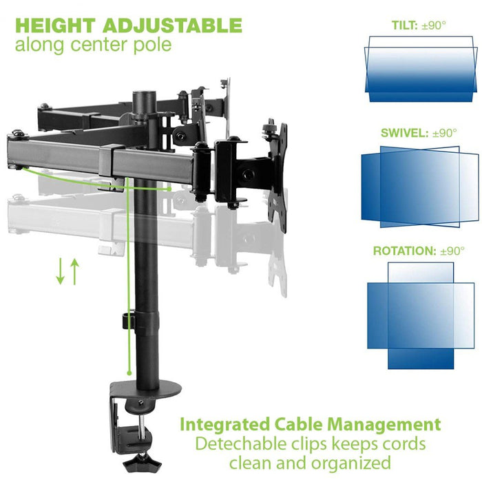 EAN 8057685301757 - Techly ICA-LCD 482-T soporte para monitor 61 cm (24") Escritorio Negro imagen 10