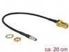 EAN 4043619899128 - DeLOCK 89912 cable coaxial RG-174 0,2 m TS-9 SMA Negro imagen 1