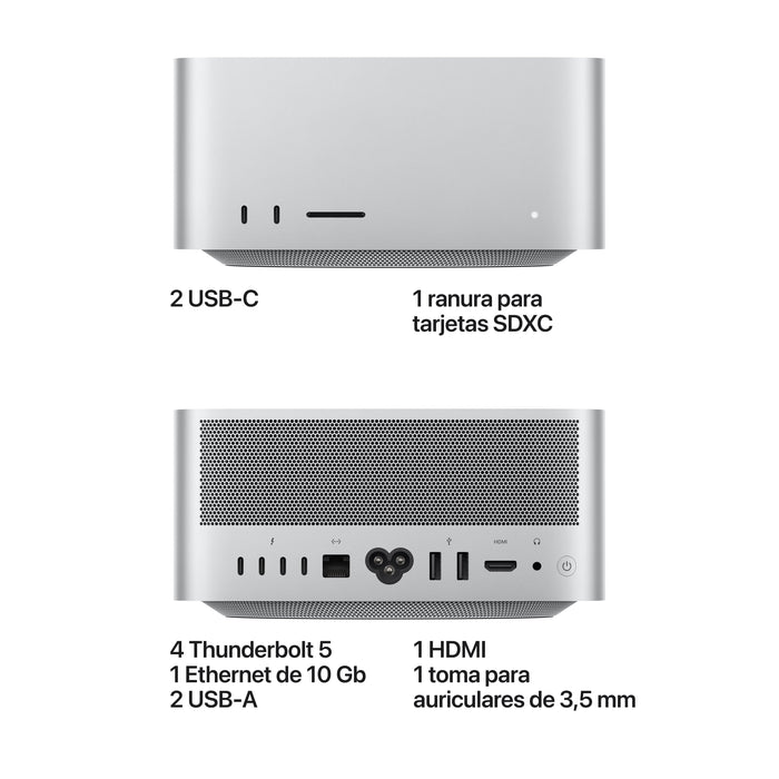 EAN 195951078472 - Apple Mac Studio Apple M 36 GB macOS 27 Golden Gate Mini PC Plata imagen 4