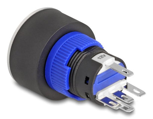 EAN 4043619220496 - DeLOCK 22049 interruptor eléctrico Interruptor pulsador Negro, Azul, Plata imagen 2