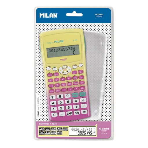 EAN 8411574086321 - Milan 159110SNPBL calculadora Escritorio Calculadora básica Rosa, Amarillo imagen 2