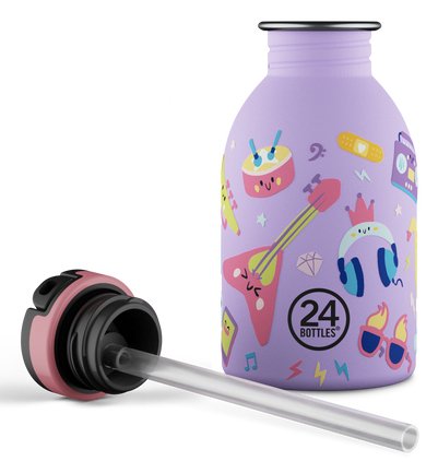 EAN 8059388263066 - 24Bottles Music Friends Uso diario 250 ml Silicona, Acero inoxidable Púrpura imagen 4