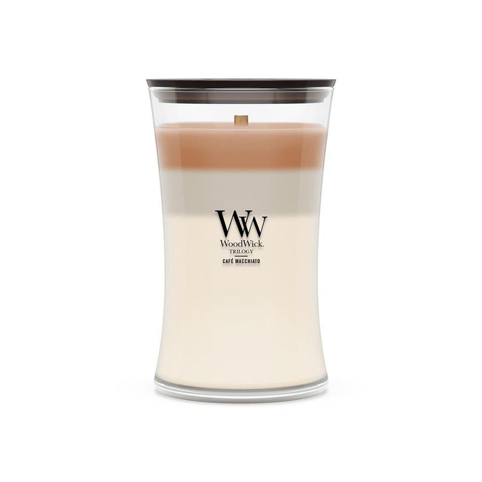 EAN 5038581185583 - WoodWick Café Macchiato vela Cilindro Blanco, Marrón 1 pieza(s) imagen 1