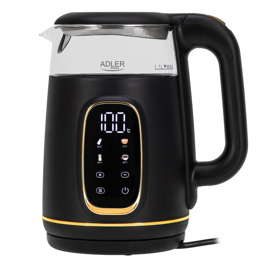 EAN 5905575907806 - Adler D 1305 BG tetera eléctrica 1,7 L 2200 W Negro, Transparente, Oro imagen 1