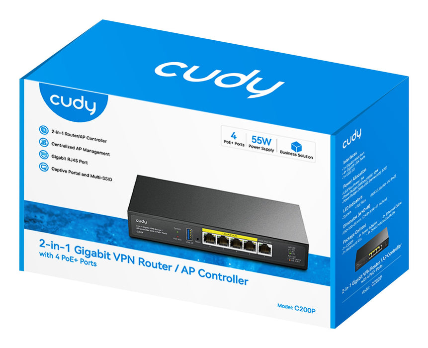EAN 6971690793470 - Cudy dispositivo de gestión de red 1000 Mbit/s Ethernet Energía sobre Ethernet (PoE) imagen 2