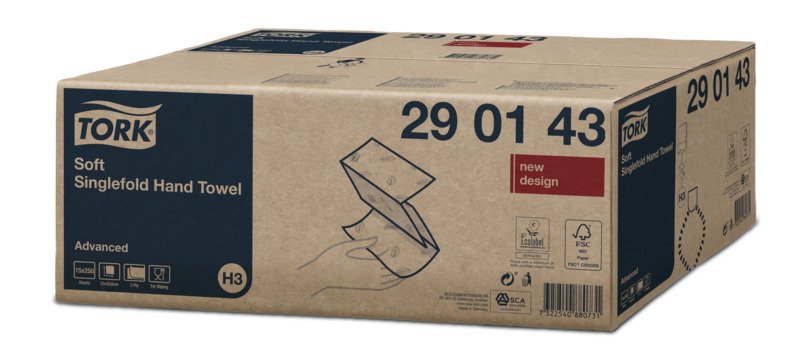EAN 7322540880731 - Tork 290143 toalla de papel 250 hojas Blanco imagen 3