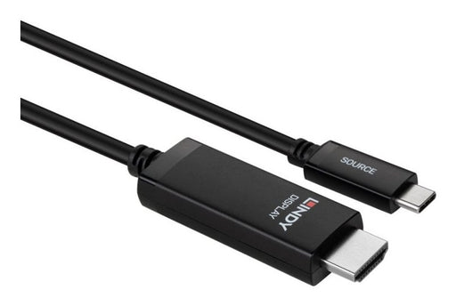 EAN 4002888434355 - Lindy 43435 adaptador de cable de vídeo 3 m USB Tipo C HDMI Negro imagen 2