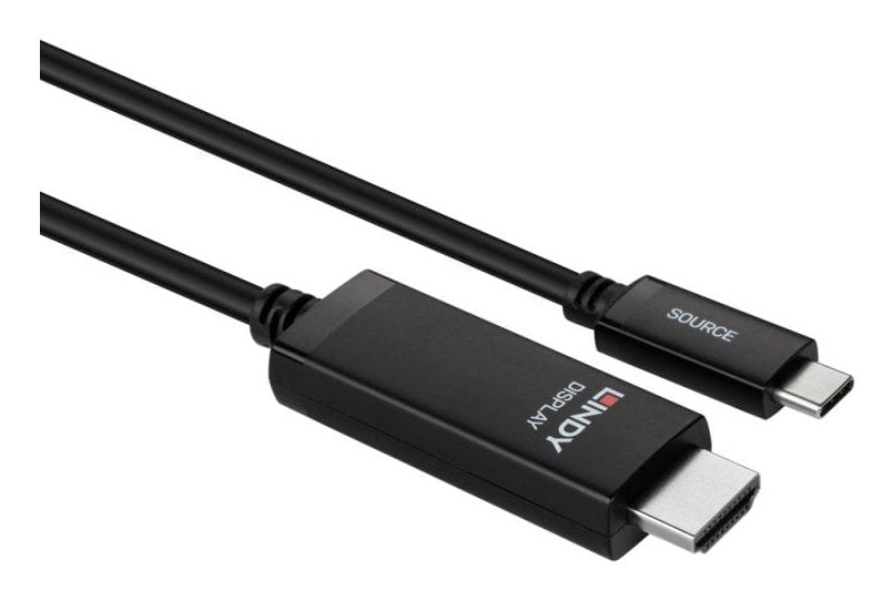 EAN 4002888434362 - Lindy 43436 adaptador de cable de vídeo 5 m USB Tipo C HDMI Negro imagen 3