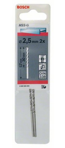 EAN 3165140521444 - Bosch 2 608 585 909 broca Broca helicoidal 2 pieza(s) imagen 2