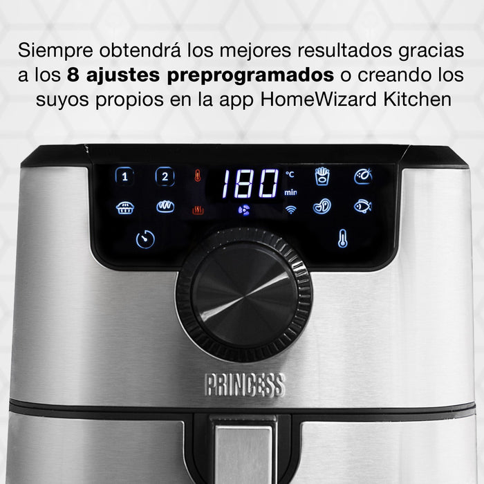 EAN 8713016091123 - Princess 182037 Sencillo 4,5 L Independiente 1500 W Freidora de aire caliente Plata imagen 32