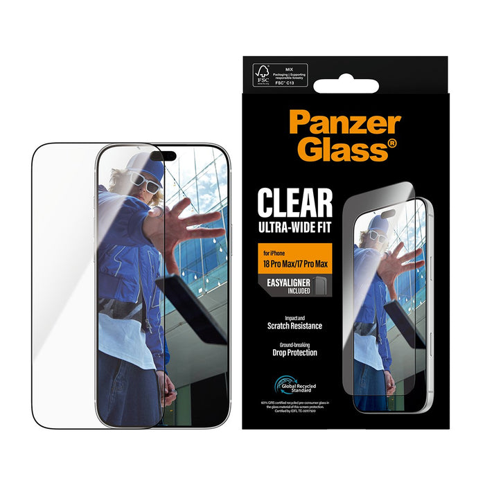 EAN 5715685043482 - PanzerGlass ® Screen Protector iPhone 2026 Pro Max | 17 Pro Max | Ultra-Wide Fit w. EasyAligner Protector imagen 2