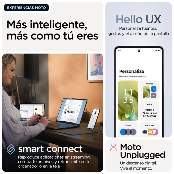 EAN 8033779080494 - Motorola moto g86 5G 16,9 cm (6.67") SIM doble Android 15 USB Tipo C 8 GB 256 GB 5200 mAh Azul oscuro imagen 11