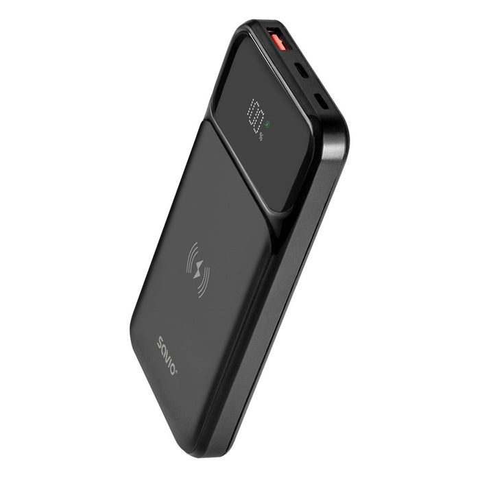 EAN 5901986049371 - Savio BA-09 batería externa Polímero de litio 37 mAh Cargador inalámbrico Negro imagen 2