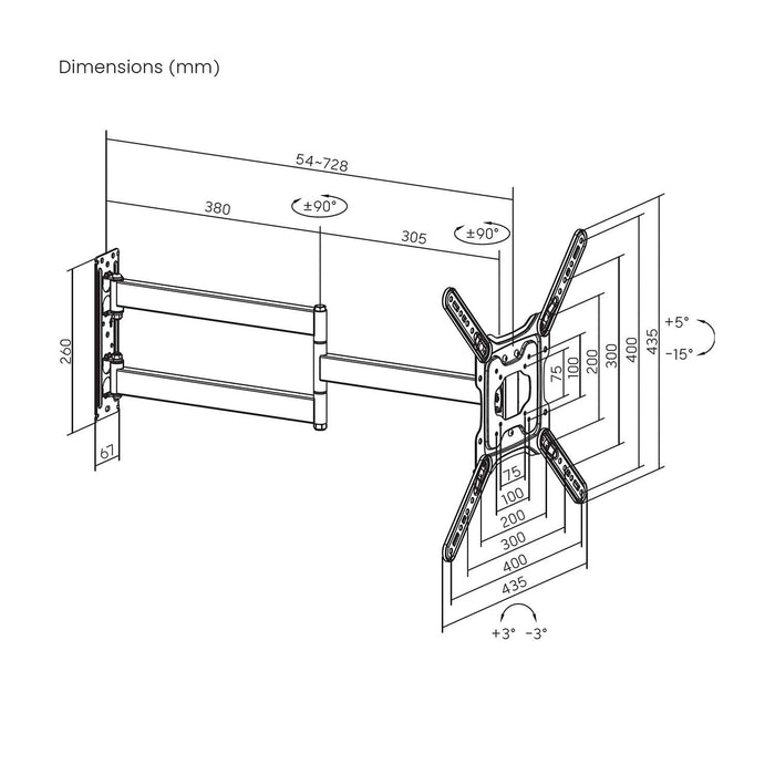 EAN 8435739903247 - AISENS WT65TSLE-383 soporte para TV 165,1 cm (65") imagen 7