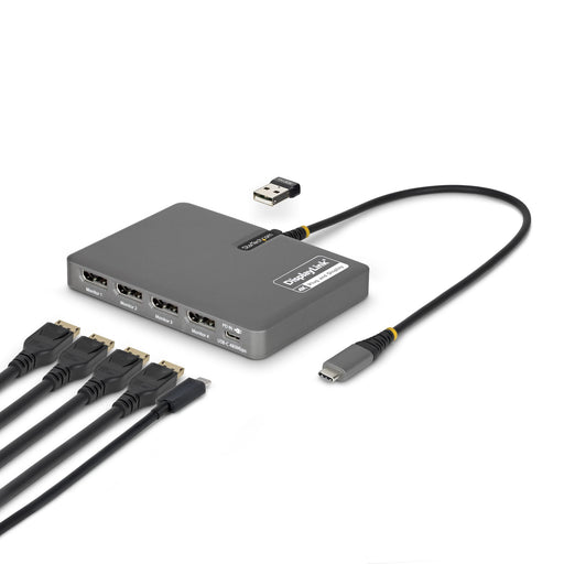 EAN 65030915908 - StarTech.com QUAD-USB-DP-ADAPT base para portátil y replicador de puertos Alámbrico USB 3.2 Gen 1 (3.1 Gen  imagen 1