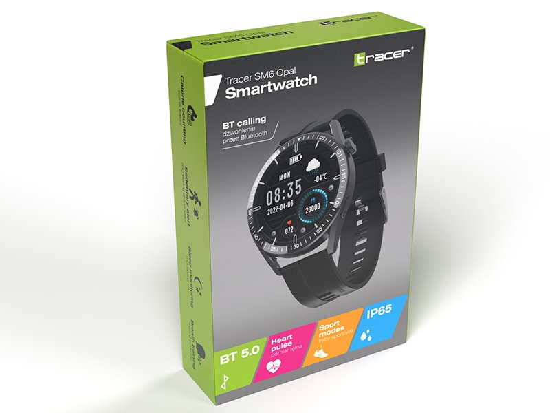 EAN 5907512869789 - Tracer SM6 Opal 3,25 cm (1.28") 46 mm Digital 240 x 240 Pixeles Pantalla táctil Negro imagen 9