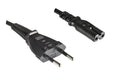 EAN 4032528027845 - DINIC CB-8-ZH cable de transmisión Negro 1,8 m Enchufe tipo C C7 acoplador imagen 1