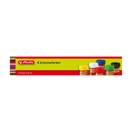 EAN 4008118643023 - Herlitz 8643025 pintura a base de agua Negro, Azul, Verde, Rojo, Blanco, Amarillo 25 ml Jarra 6 pieza(s) imagen 2