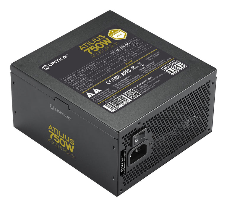 EAN 8436617921391 - UNYKAch UK213750 unidad de fuente de alimentación 18+10 pin ATX Negro imagen 1