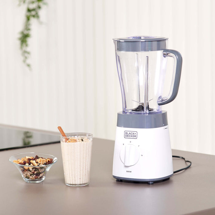 EAN 8432406120075 - Black & Decker BXJB500E licuadora 1,5 L Batidora de vaso 500 W Blanco imagen 4