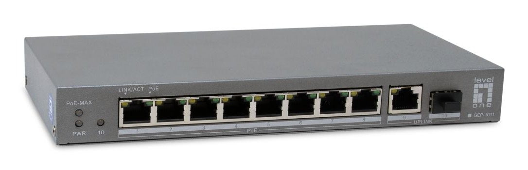 EAN 4015867241110 - LevelOne GEP-1011 switch No administrado L2 Gigabit Ethernet (10/100/1000) Energía sobre Ethernet (PoE) M imagen 2