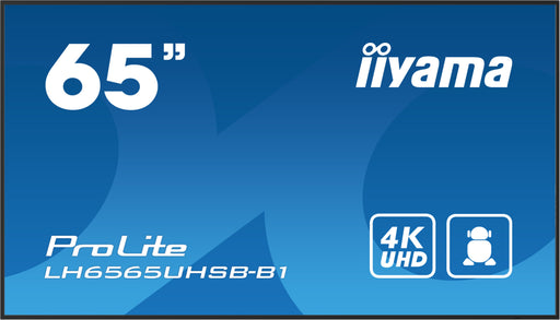 EAN 4948570123582 - iiyama LH6565UHSB-B1 pantalla de señalización Diseño de quiosco 163,8 cm (64.5") LED Wifi 800 cd / m² 4K  imagen 2