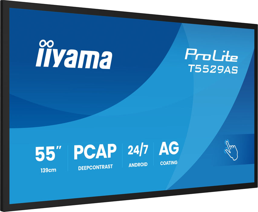 EAN 4948570125586 - iiyama T5529AS-B1AG pantalla de señalización Panel plano interactivo 138,7 cm (54.6") LED Wifi 500 cd / m imagen 5