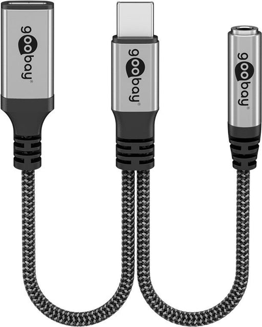 EAN 4040849745249 - Goobay 74524 cable de audio 0,15 m USB Type-C + 3.5mm Negro, Gris imagen 2