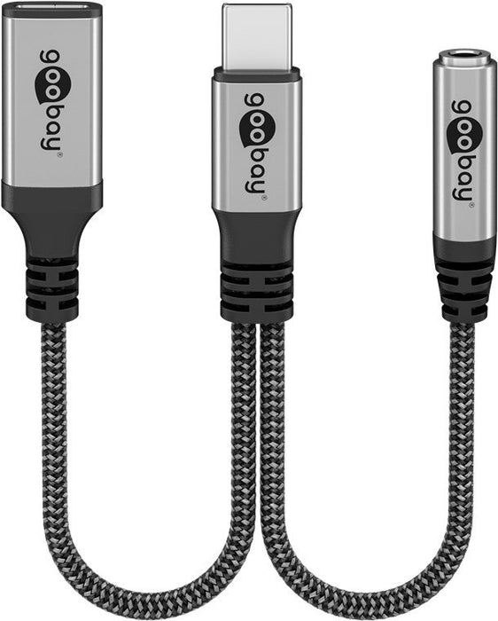 EAN 4040849745249 - Goobay 74524 cable de audio 0,15 m USB Type-C + 3.5mm Negro, Gris imagen 2