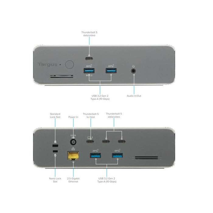 EAN 5063194002675 - Targus DOCK230EUZ base para portátil y replicador de puertos Alámbrico Thunderbolt 5 Plata imagen 3