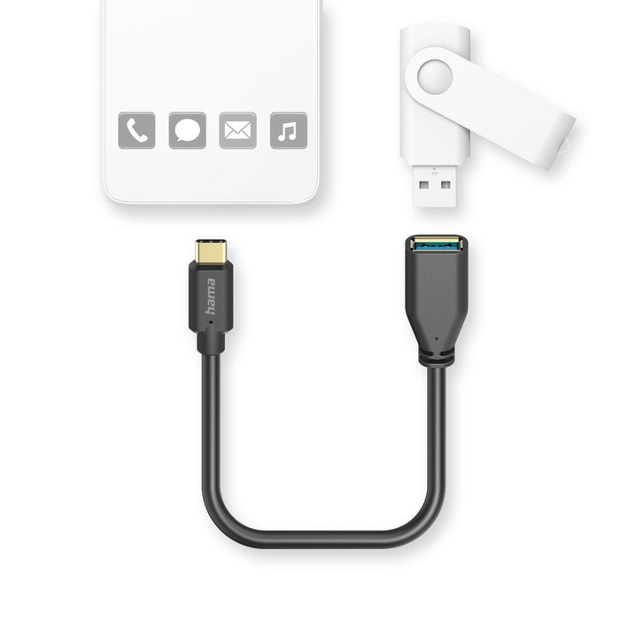 EAN 4047443487230 - Hama 00201605 cable USB USB 3.2 Gen 1 (3.1 Gen 1) 0,15 m USB C USB A Negro imagen 2