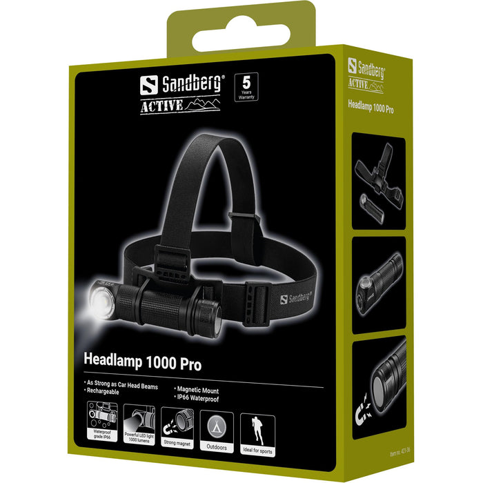 EAN 5705730421365 - Sandberg 421-36 linterna Negro Linterna con cinta para cabeza LED imagen 8