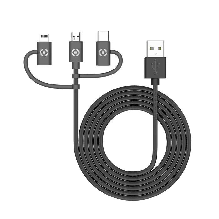 EAN 8021735750895 - Celly USB3IN1BK cable USB USB 2.0 1 m USB A Micro-USB B Negro imagen 3