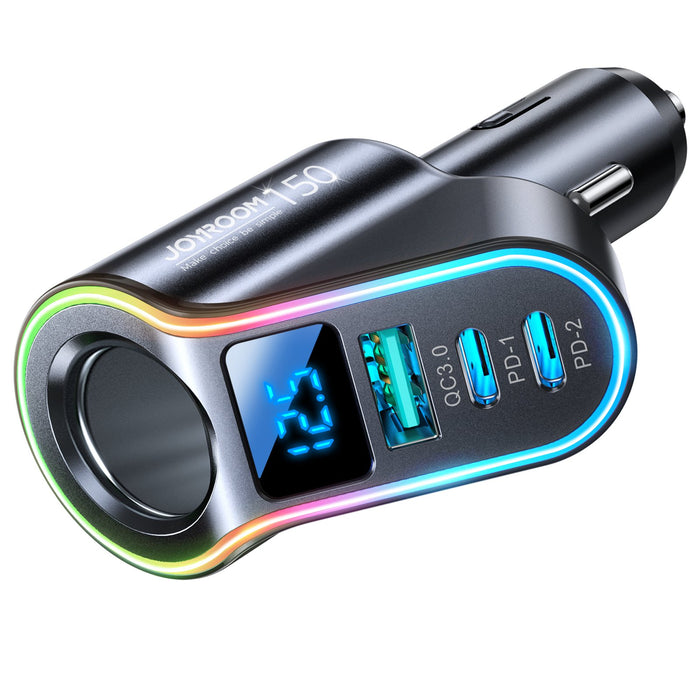 EAN 6941237114273 - JOYROOM JR-CL21 cargador de dispositivo móvil Universal Negro Encendedor de cigarrillos Carga rápida Auto imagen 4