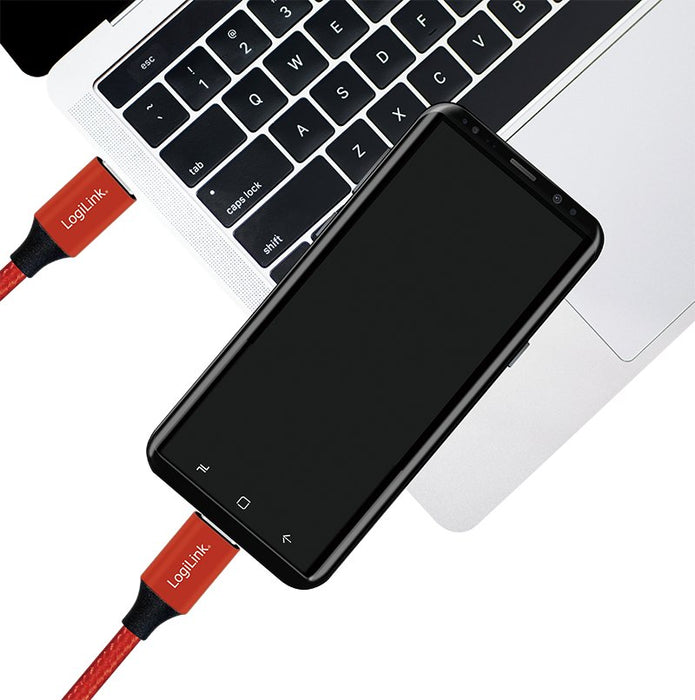 EAN 4052792052824 - LogiLink CU0155 cable USB USB 2.0 0,3 m USB C Negro, Rojo imagen 3