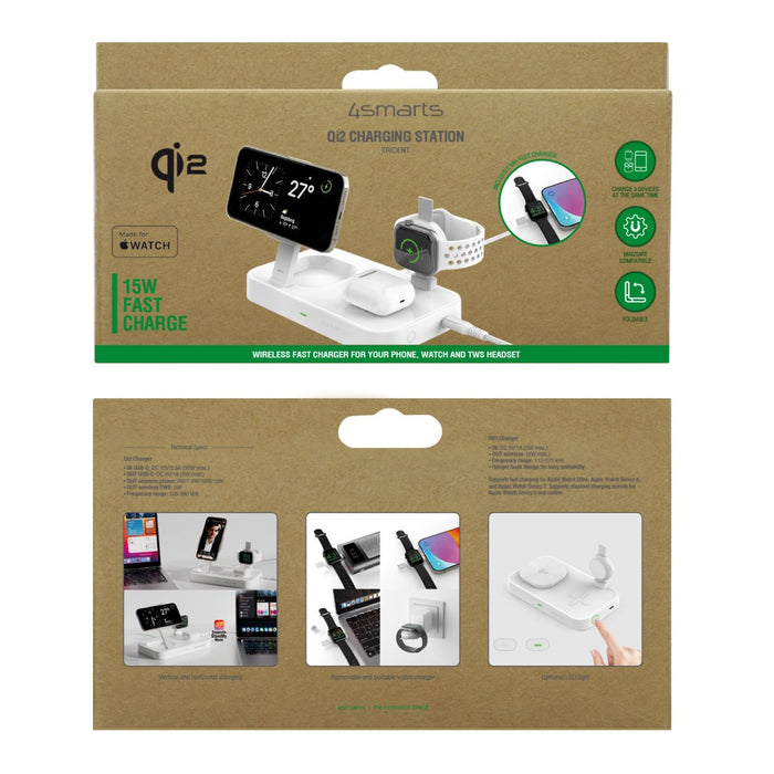 EAN 4252011908004 - 4smarts Qi2 Universal Blanco Corriente alterna Cargador inalámbrico Carga rápida Interior imagen 7
