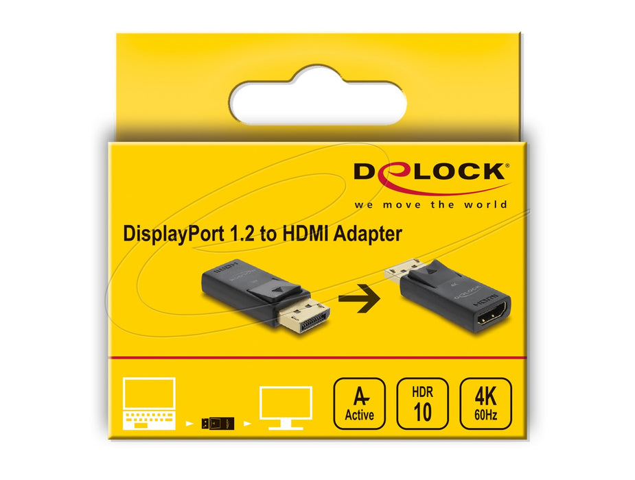 EAN 4043619610860 - DeLOCK 61086 cambiador de género para cable DisplayPort HDMI Negro imagen 3