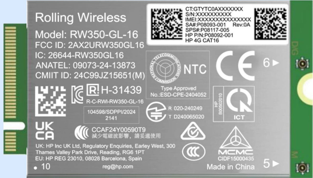 EAN 5715328284357 - HP 4G LTE-Advanced Pro Cat16 WWAN tarjeta y adaptador de interfaz imagen 1