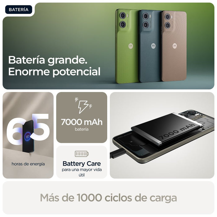 EAN 840493616537 - Motorola moto g06 power 17,5 cm (6.88") SIM doble Android 15 4G USB Tipo C 8 GB 256 GB 7000 mAh Caqui imagen 13