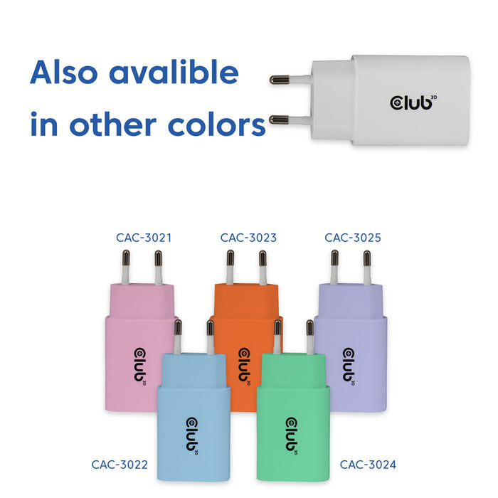 EAN 8719214473396 - CLUB3D CAC-3020 cargador de dispositivo móvil Smartphone, Universal Blanco Corriente alterna Carga rápida imagen 6
