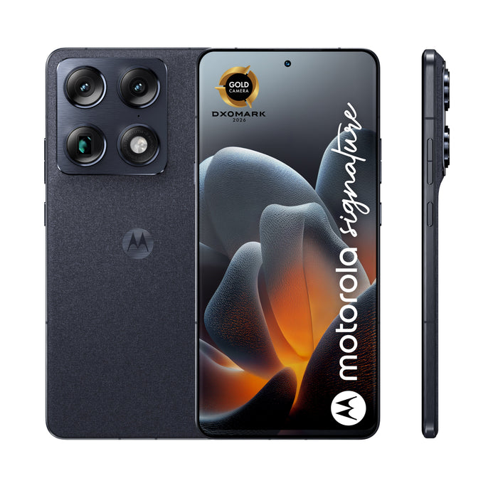 EAN 0840493623764 - Motorola signature 17,2 cm (6.78") SIM doble Android 16.0 5G USB Tipo C 12 GB 256 GB 5200 mAh Azul oscuro imagen 2