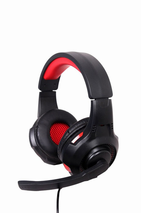 EAN 8716309110693 - Gembird GHS-U-5.1-01 auricular y casco Auriculares Alámbrico Diadema Juego Negro, Rojo imagen 2