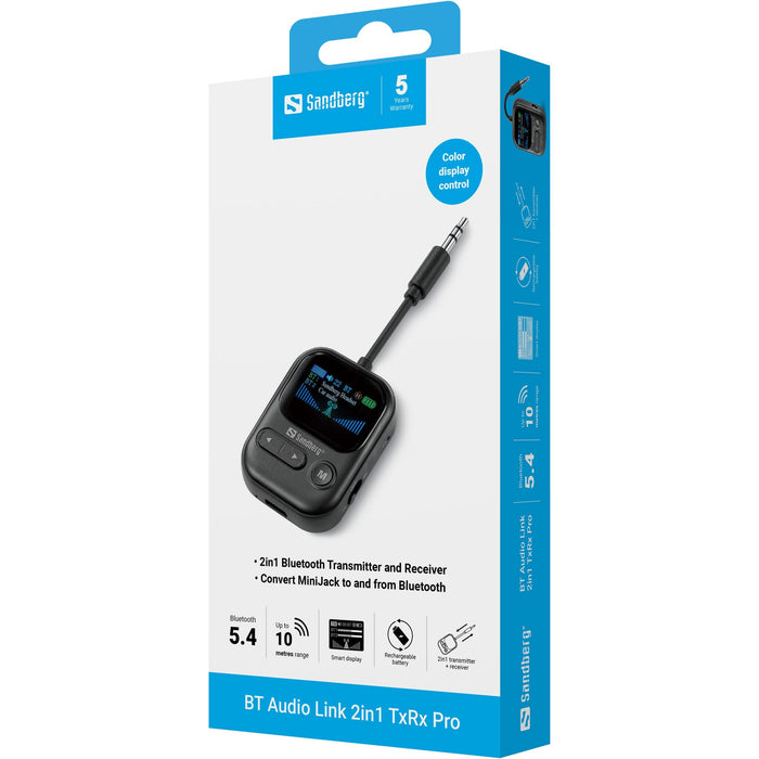 EAN 5705730450143 - Sandberg 450-14 transmisor de audio inalámbrico 3,5 mm 10 m Negro Pantalla incorporada imagen 6