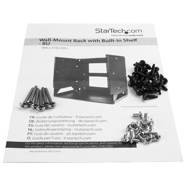 EAN 65030866439 - StarTech.com WALLSHELF8U armario rack Bastidor de pared Negro imagen 7