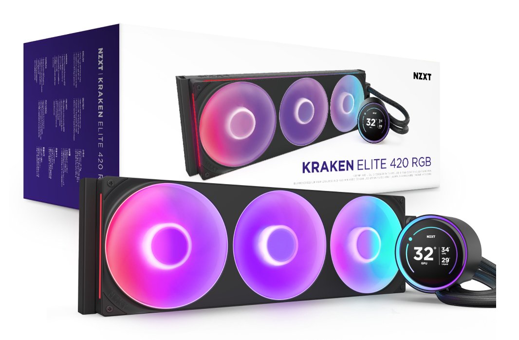 EAN 5056547204208 - NZXT Kraken Elite 420 RGB Procesador Sistema de refrigeración líquida todo en uno 14 cm Negro 1 pieza(s) imagen 9